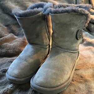 UGG Bailey Button Brown Ankle Boots